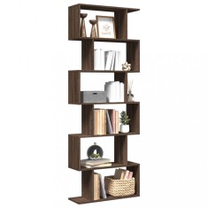 vidaXL Bibliotecă/separator 6 niveluri stejar maro 70x24x193 cm lemn