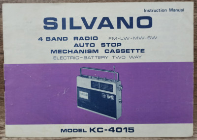 Manual de instructiuni Radio Silvano KC-4015 foto