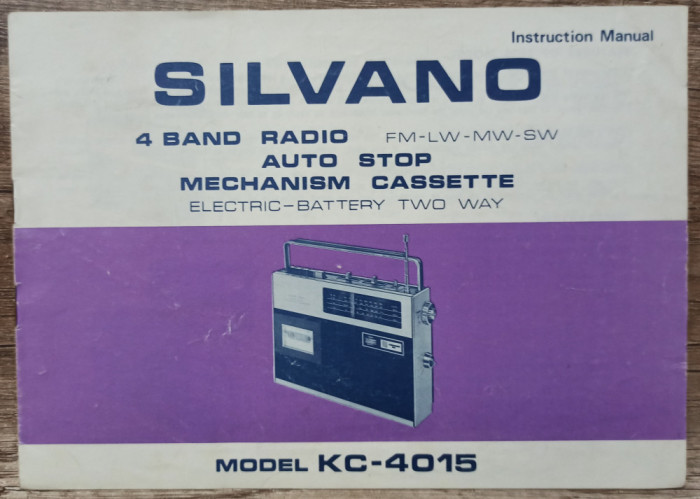 Manual de instructiuni Radio Silvano KC-4015