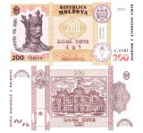 Moldova 200 Lei, 2015-2024, P-26c, Semnatura Anca Dragu, Bancnota UNC