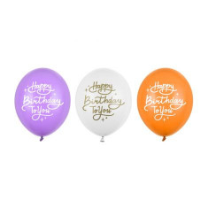 Baloane latex happy birthday 30 cm 50 buc