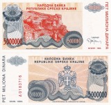 CROATIA 5.000.000 dinara 1993 KNIN UNC!!!