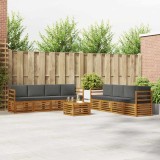 Cumpara ieftin Set de canapele de exterior 9 buc. 8-Locuri Natural si Antracit