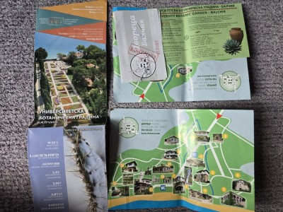 Brosura si harta gradinile si castelul de la Balcic (Bulgaria), cu 2 bilete intrare folosite foto