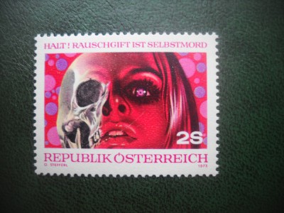 HOPCT TIMBRE MNH 812 LUPTA CONTRA DROGURILOR 1973 -1 VAL AUSTRIA foto