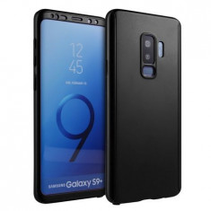 Husa 360° Samsung Galaxy S9 Plus - Negru + folie de protectie din silicon