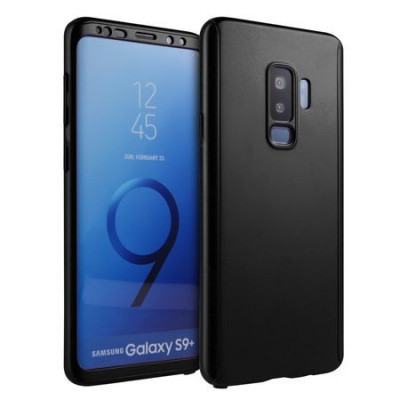 Husa 360&amp;deg; Samsung Galaxy S9 Plus - Negru + folie de protectie din silicon foto