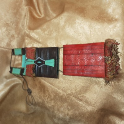 Obiect decor tuareg berber, piele, colectie, vintage foto