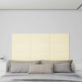 Panouri de perete 12 buc. crem 60x30 cm piele ecologică 2,16 m&sup2;