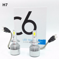 Set 2 becuri LED auto/ C6 /H7 36w 3800 lumeni 6000k ! foto