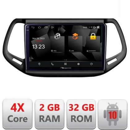 Navigatie Jeep Compass 2017 5230-739 Android Ecran 720P Quad Core 2+32 carplay android auto CarStore Technology