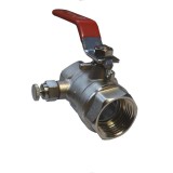 Robinet cu bilă cu p&acirc;rghie și golire 1/2&quot;