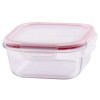 Recipient pentru alimente, BSG1, 0750 ml, 15x15x6 cm, patrat, sticla borosilicata/PP, Clip, MagicHome, Magic Home