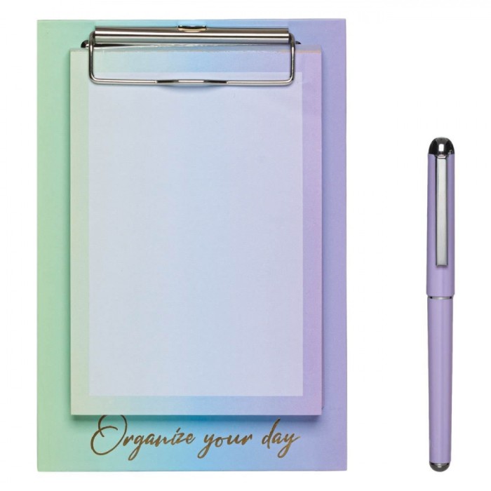 Clipboard, Model A5, Multicolor, Imprimeu Folie Aurie, 100 File, Pix Inclus