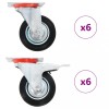 VidaXL Roți pivotante, 12 buc., 100 mm