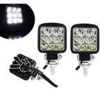 Cumpara ieftin Set 2 LED Mini Proiectore 27W , 6x6 cm , 12 24V , Lumina Alba 6500K