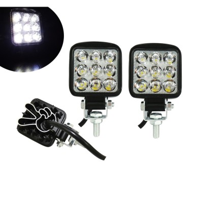 Set 2 LED Mini Proiectore 27W , 6x6 cm , 12 24V , Lumina Alba 6500K foto
