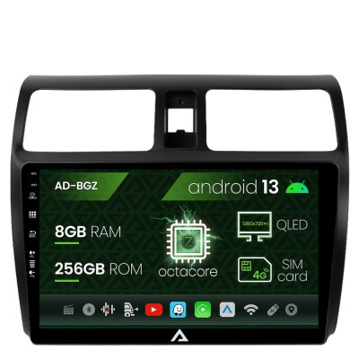 Navigatie Suzuki Swift (2003-2010), Android 13, Z-Octacore 8GB RAM + 256GB ROM, 9 Inch - AD-BGZ9008+AD-BGRKIT301 foto