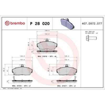 Placute frana Honda Civic 6 Aerodeck (Mb, Civic 6 Fastback (Ma, Civic 6 Hatchback (Ej, Civic 7 Coupe (Em2), Civic 7 Hatchback (Eu, Civic 7 Sedan (Es, foto