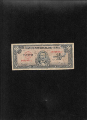 Rar! Cuba 10 pesos 1949 seria071034 foto