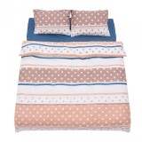 Lenjerie dubla 100% bumbac 4 piese, Polk