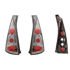 Set stopuri Spate Citroen C3 (Fc), 01.2002-12.2010, partea Stanga+Dreapta, transparent, argintiu; fara soclu bec ; tuning; Omologare: ECE, Taiwan foto
