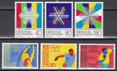 Liechtenstein 1984 - Jocurile Olimpice - Sarajevo si Los Angeles, 2 Serii, MNH