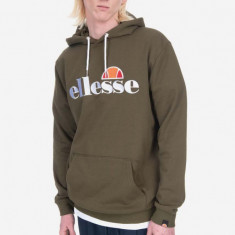 Ellesse bluză SHK13288 Ferrer barbati, culoarea verde, cu glugă, neted SHK13288-KHAKI