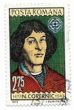 Romania (648) - Aniversari I - N. Copernic, 1973, obliterata