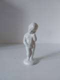 Baietel nud, bibelou portelan Romania, anii 80, 11x4cm