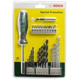 Bosch 2607017201 - Set accesorii insurubare si burghie mixte 27 bucati