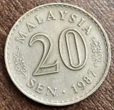 C50 - Moneda foarte veche - Malaezia - 20 sen - 1987