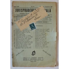 JURISPRUDENTA GENERALA , PUBLICATIUNE TRILUNARA DE JURISPRUDENTA ROMANA SI STREINA , NR. 21 , 10 , NOIEMBRIE , 1944