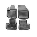 Set covorase auto din cauciuc OPEL AGILA (Hatchback), 01.2008-, presuri tip tavita, negru