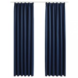 Cumpara ieftin Draperii opace cu carlige, 2 buc., albastru, 140 x 245 cm