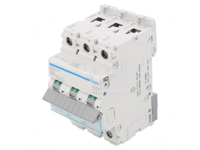 &Icirc;ntrerupător de supracurent 20A 3P 10kA 230/400V