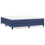 Cumpara ieftin Cadru de pat cu arcuri, albastru, 160x200 cm, textil