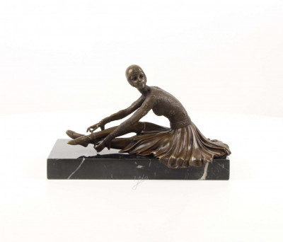 Balerina Tanara- statueta Art Deco din bronz DC-15 foto