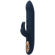 Vibrator Alpheus Goddess Collection, 10 Moduri Vibratii, Silicon, USB, Albastu Inchis, 23 cm