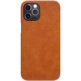 Cumpara ieftin Husa pentru iPhone 12 Pro Max, Nillkin QIN Leather Case, Brown