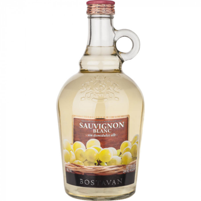 Vin Alb Sauvignon Blanc Bostavan Cronica Vinului, 1L, Vin, Vin Alb, Vin Alb Demidulce, Vin Alb Bostavan, Vin Alb Demidulce Bostavan, Vin Alb de Bostav