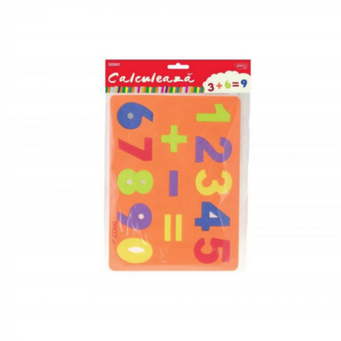 Set Didactic Daco Calculeaza, 13 Piese, Material Spuma, Multicolor, Set Didactic Copii, Set Didactic pentru Copii, Set Didactic Numere, Set Didactic N