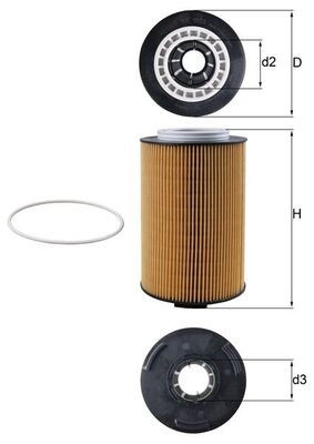 MAHLE OX 1028D Filtru ulei foto