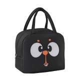 Geant&Auml; frigorific&Auml;, flippy, cu desene animat, portabil&Auml; pentru copii, de pr&Atilde;&cent;nz, din p&Atilde;&cent;nz&Auml; oxford, 22x14x19 cm, model veverita, negru