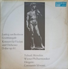 Disc vinil, LP. Konzert F&uuml;r Violine Und Orchester D-dur Op. 61-Ludwig van Beethoven, Yehudi Menuhin, Wiene-252571