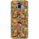 Husa silicon pentru Samsung S8, Colorful Sticker Illustrations