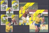 DB1 Gambia Fotbal CM Italia 1990 Hagi Romania 6 v. + 2 x SS MNH