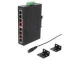Switch Ethernet neadministrabil 8 porturi 12-48VDC LNX-800A