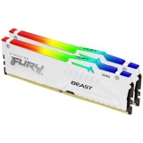 Memorie Kingston FURY Beast RGB White 32GB DDR5 6400MHz CL32 Dual Channel Kit