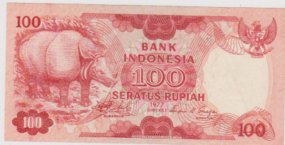 100 SERATUS RUPIA 1977 /UNC INDONESIA foto
